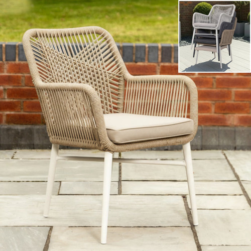 Natural garden chair - natural, back