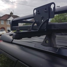 Awning Mounting Bracket Support Black Steel Gusseted for RV Roof Rack