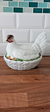 Antique Pottery Staffordshire Hen on Nest