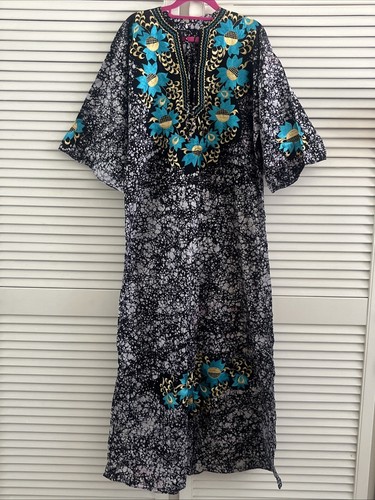 Vintage indian print kaftan - indian,