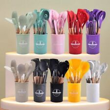 12 Pcs Kitchen Utensils Set Silicone Cooking Nonstick Spatula Turner Spoon Tools
