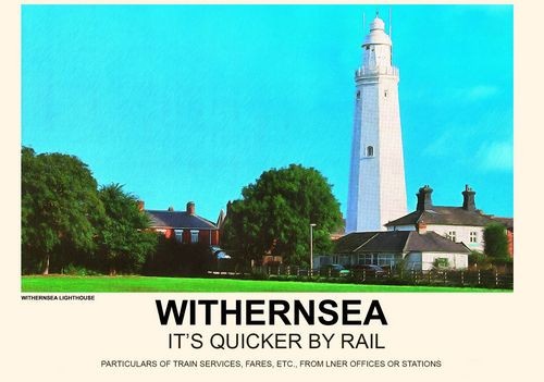 Vintage style railway poster - railway,