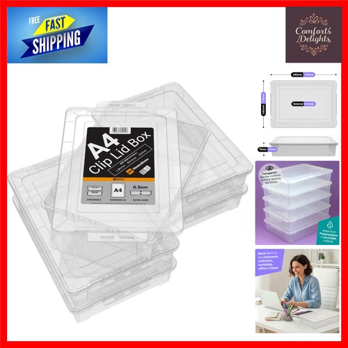Transparent storage box - transparent, a4