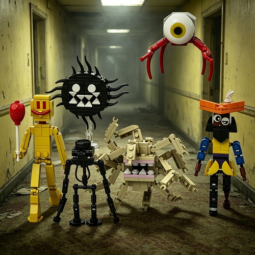 6pcs set horror backrooms - 6pcs/set,