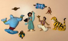 Disney Micro World Flock Aladdin Complete Set Figure Toy Bundle Accessories Abu