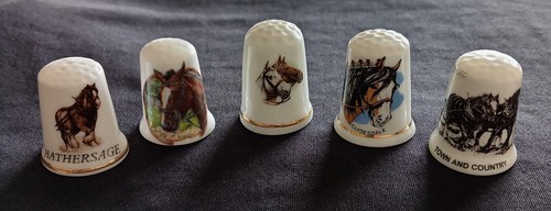 Horses bone china - horses, ceramic