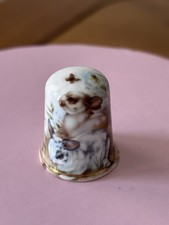 Rabbits Bone China Thimble