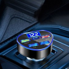 1Pc USB Type C Phone Charger QC3.0 Fast Charging LED Car Interior Accessories