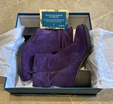 Moshulu Taylor 2 Blackcurrant / Purple Suede Slouch Ankle Boots Size 38 UK 5
