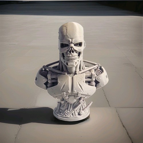 Terminator robot bust figurine - robot,