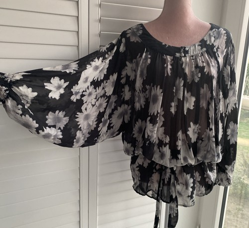 Vintage ghost silk - silk, floral
