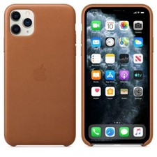 Genuine / Official Apple Leather Case For iPhone 11 Pro Max - Saddle Brown - New