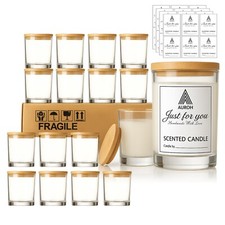 15 Pack 7oz Clear Candle Jars