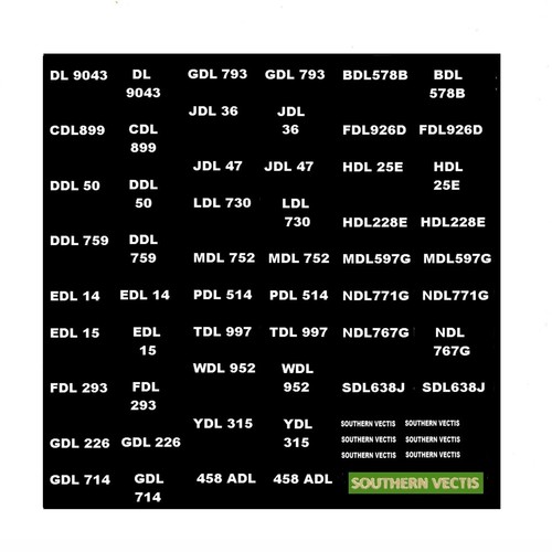 Model bus waterslide transfers - model,