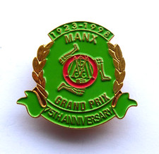 1998 MANX GRAND PRIX MGP 75th ANNIVERSARY ISLE OF MAN BADGE - IoM MANX TT RACES