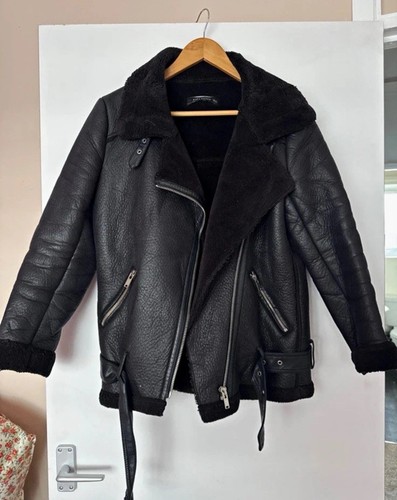 Zara women black faux - zara,