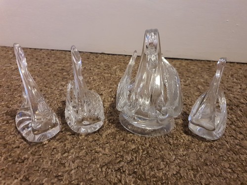 Crystal glass swan - crystal, &