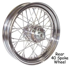 New 16x3 Chrome 40 Spoke Rear