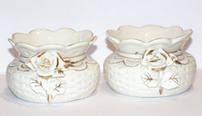 2 Porcelain Hanging Flowerpots