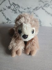 Aurora Mini Flopsie Sloth Plush Stuffed Animal Beige 8"