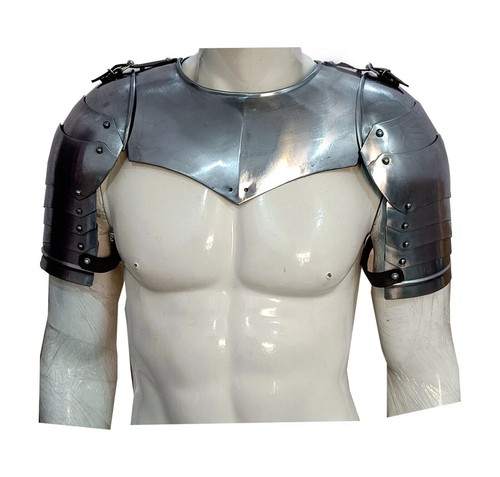 Medieval iron gorget spaulders - gorget,
