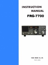 YAESU FRG-7700 Owners Instruction Manual - 35 Pages + 4 Pages Schematic Diagrams