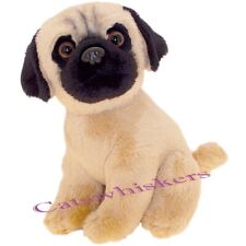 Faithful Friends Sitting Pug Puppy  Plush Soft Toy Dog Teddy. Gift. 15cmH