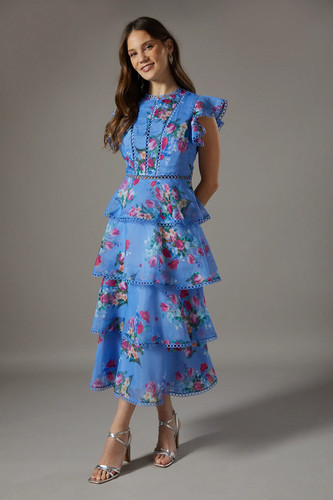Coast blue midi dress womens - dress,