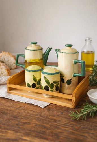 Vintage olive oil vinegar - olive,
