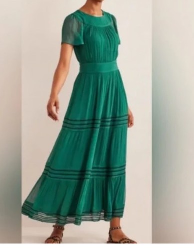 Boden green ruffle frill - green,