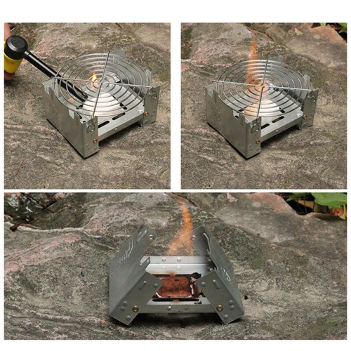 Portable camping alcohol stove - camping,