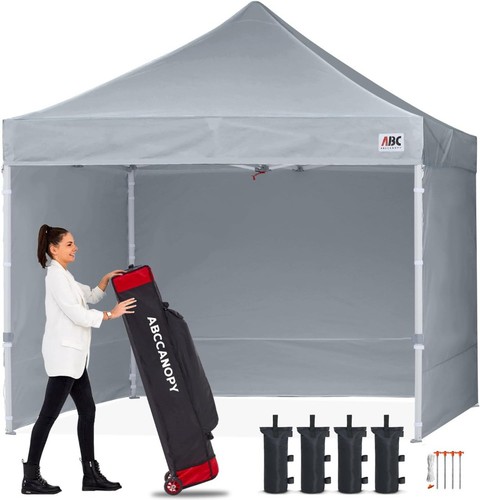 Pop gazebo with side panels - up,