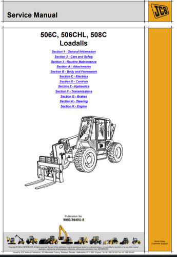 506chl jcb loadall - 506chl,