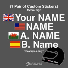 Helmet name stickers - stickers, with