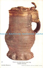 R337418 London Museum Silver Mounted Stone Ware Jug Tudor Period Waterlow