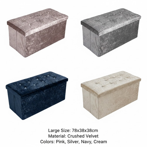 Storage box foldable ottoman - foldable,