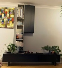 tv units with storage black