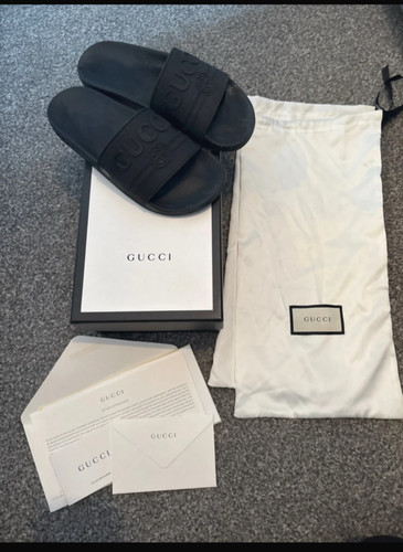 Gucci sliders rubber black - gucci,