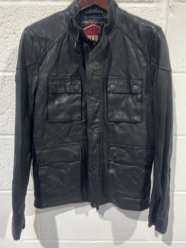 Superdry premium black leather - premium,