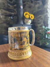 Vintage Lord Nelson Pottery Tankard Mug Stein Silver Overlay Sports Memorabilia