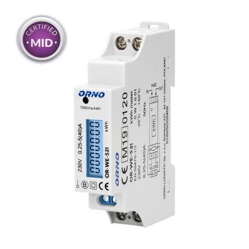 Orno 521 single phase - or-we-521, single-phase