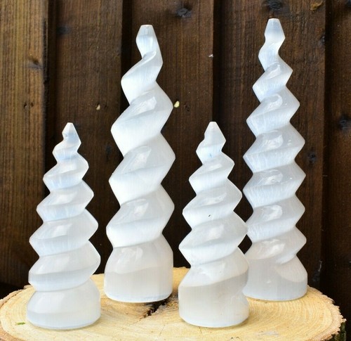 Selenite 15cm spiral horn - 10-15cm,