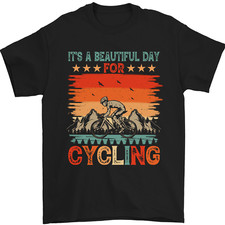 Cycling Day Funny Cyclist Bicycle MTB Bike Mens T-Shirt 100% Cotton