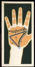 Tobacco Card, Carreras, Black Cat, PALMISTRY, 1979, Money Success, Luck, #32