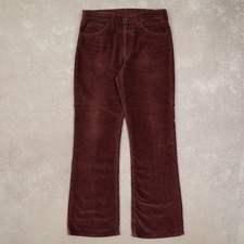 Levi's Vintage 80s 517 Fine Cord Velvet Trousers W32 L32 Women's Burgundy 