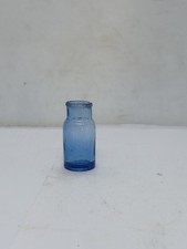Miniature Light Blue Glass Kays Tic Pill  Bottle