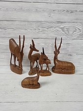 Hand Carved Wooden Gazelle