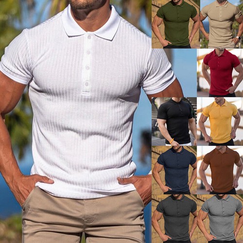 Mens muscle polo shirts short - polo,