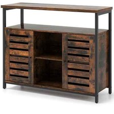 Coffee Bar Cabinet Kitchen Rustic Sideboard Storage Cabinet