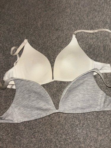 Bras white and grey 32b - bras,